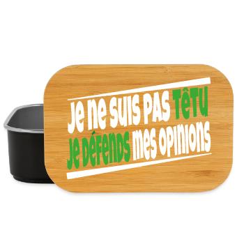 I'm not stubborn - Lunch Box - black - Front