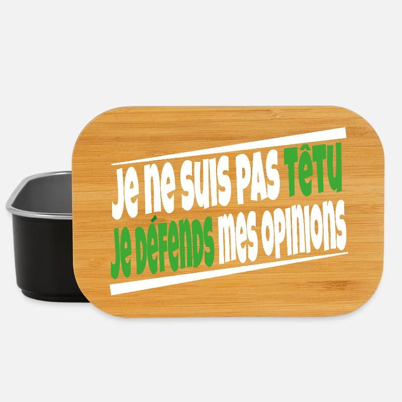 I'm not stubborn - Lunch Box - black