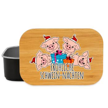 Cadeaux Pig Night pour tous les cochons ! - Boîte à goûter - noir - Devant