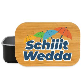 Farbige Regenschirme Comic Stil (Scheiß Wetter) - Lunch Box - Schwarz - Vorne
