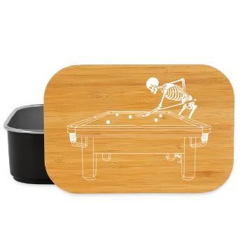 Skeleton Plays Snooker - Lunch Box - black - Front