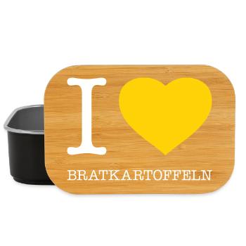 J’adore les pommes de terre sautées - Boîte à goûter - noir - Devant