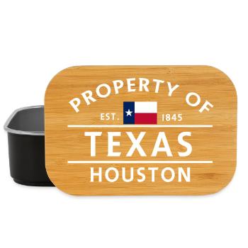 Eigentum von Texas Houston Vintage Logo - Lunch Box - Schwarz - Vorne