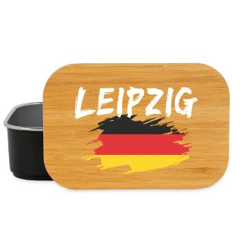 Leipzig Germany Flag - Lunch Box - black - Front