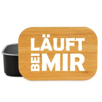 Runs with me - Cool saying - Running - Lunch Box - black - Front
