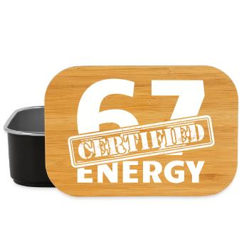 Certified 6 7 Energy Fun 67 Number Six Strainer - Lunch Box - black - Front