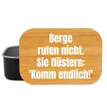 Berge rufen, sie flüstern Komm - Lunch Box - Schwarz - Vorne