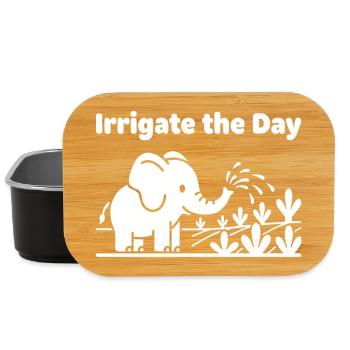 Irrigate the Day: Elephant Watering - Lunch Box - black - Front