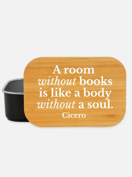 Cicero-Zitat: Zimmer ohne Bücher - Lunch Box - Schwarz