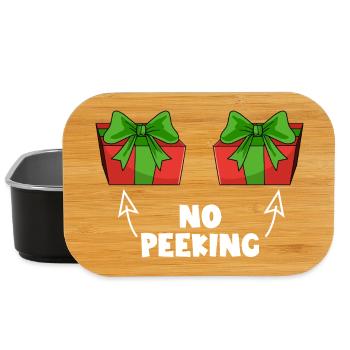 Nicht gucken! Unartiges Weihnachtsgeschenk! Gucken - Lunch Box - Schwarz - Vorne