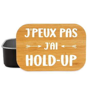 J'peux pas j'ai hold-up - Boîte à goûter - noir - Devant