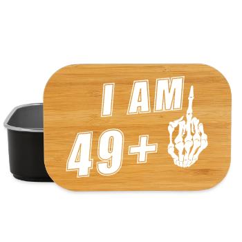 50th Birthday Woman 50s 50th I'm 49+ plus - Lunch Box - black - Front