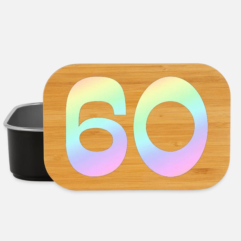 60, Gradient, Pastel - Lunch Box - black