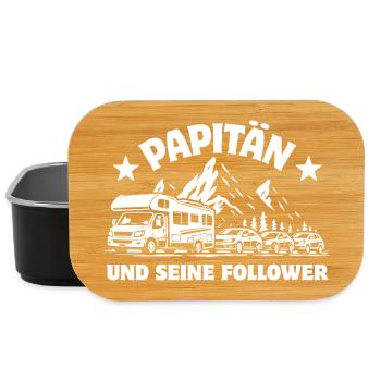 Papitän und seine Follower - Wohnmobil - Stau - Lunch Box - Schwarz - Vorne