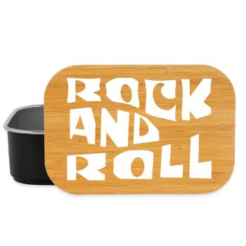 Rock and Roll Retro Typography - Lunch Box - black - Front