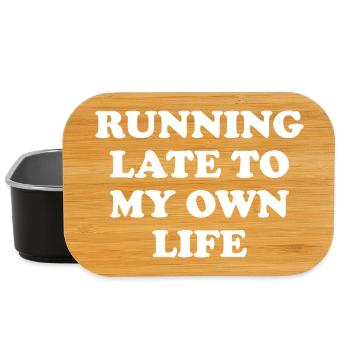 Running Late To My Own Life - Lunch Box - black - Front