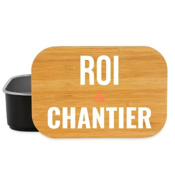 Roi du Chantier — Humour BTP - Boîte à goûter - noir - Devant