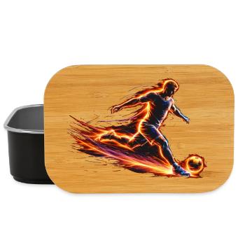 Soccer Player Energy Sport Design - Lunch Box - black - Front