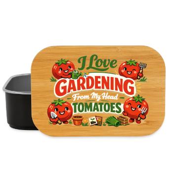 J’adore jardiner depuis mon t-shirt Head Tomatoes - Boîte à goûter - noir - Devant