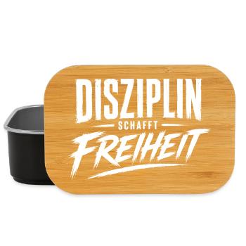 Disziplin schafft Freiheit - Lunch Box - Schwarz - Vorne