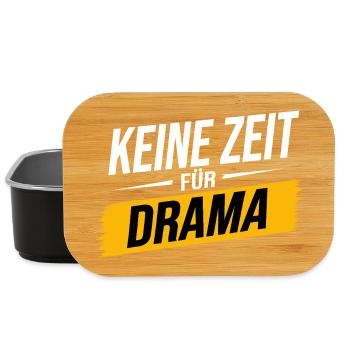 Keine Zeit für Drama – Lustiger Spruch - Lunch Box - Schwarz - Vorne