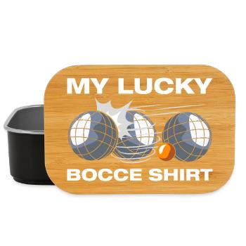 My lucky bocce petanque boules player - Lunch Box - black - Front