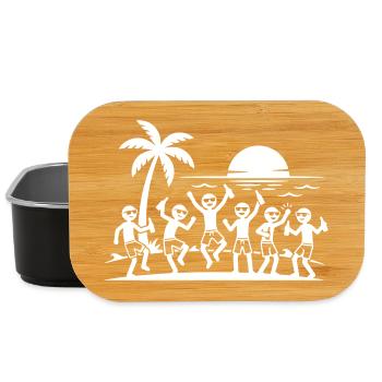 Urlaub Party Symbol - Lunch Box - Schwarz - Vorne