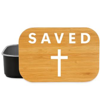 Geretteter Minimalist, Glaube an Jesus, cooler Chr - Lunch Box - Schwarz - Vorne