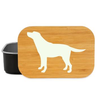 Running Dog Silhouette - Lunch Box - black - Front