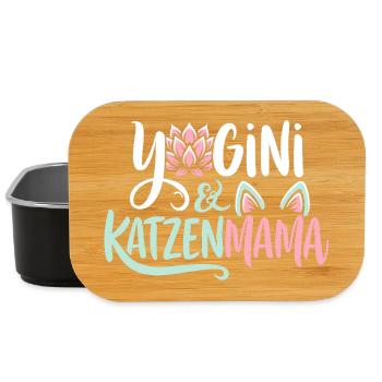 Yogini Katzenmama Yoga Katzenliebe - Lunch Box - Schwarz - Vorne
