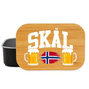 Norway Vacation Norge Fjords Travel Scandinavian - Lunch Box - black - Front