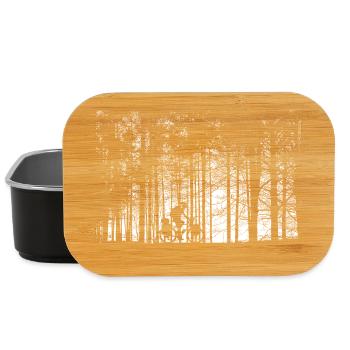 Silhouette du sentier forestier : vélo - Boîte à goûter - noir - Devant