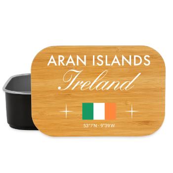 Aran Islands Ireland Coordinates Travel Souvenir - Lunch Box - black - Front