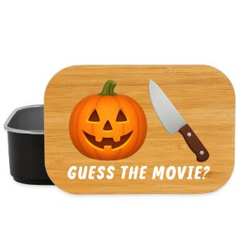 Kürbis Jack-O-Laterne mit Messer - Lunch Box - Schwarz - Vorne