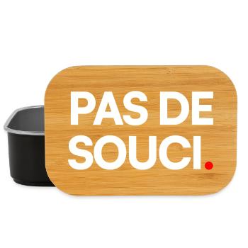 PAS DE SOUCI. – Humour Minimaliste Expression - Boîte à goûter - noir - Devant