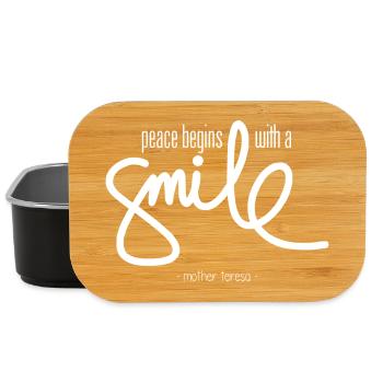 Peace begins with a smile (dark) - Lunch Box - Schwarz - Vorne