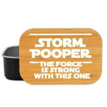 Stormpooper the force is strong with this one baby - Lunch Box - black - Front