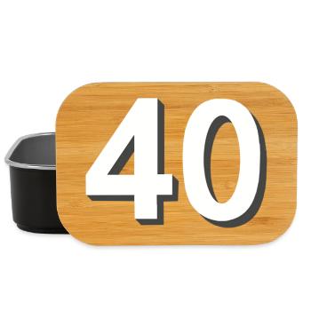 40 bright, celebrate - Lunch Box - black - Front