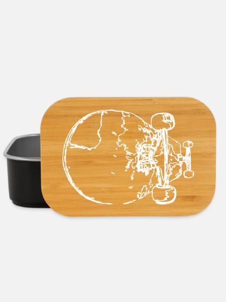 Skateboard Sketch - Lunch Box - black