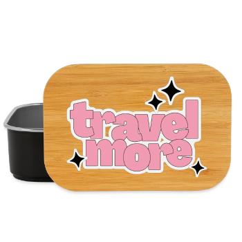 Pink Travel More - Lunch Box - Schwarz - Vorne