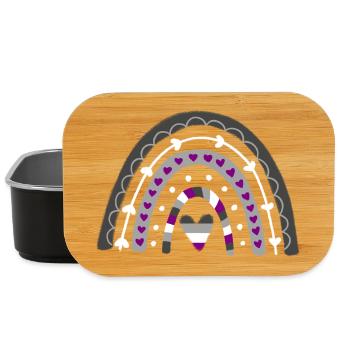 Asexual Pride Boho Regenbogen - Lunch Box - Schwarz - Vorne