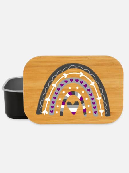 Asexual Pride Boho Regenbogen - Lunch Box - Schwarz