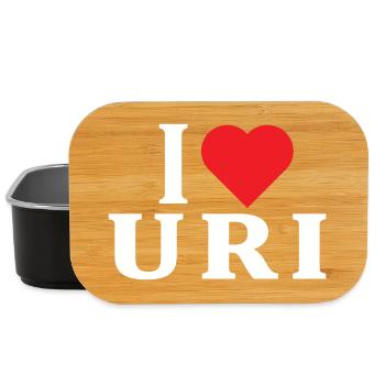 T-Shirt Ich liebe Uri T-Shirt Sardinien Geschenkidee - Lunch Box - Schwarz - Vorne