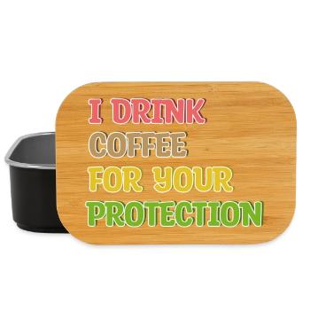Kaffee Trinken Statement Kaffeetrinker Humorvoll - Lunch Box - Schwarz - Vorne