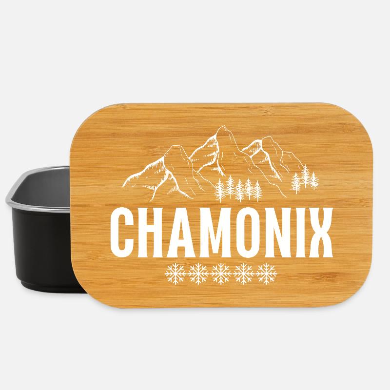 Chamonix, station de ski, skier - Boîte à goûter - noir