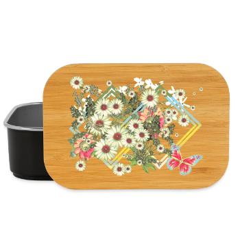 Flowers Blossoms - Lunch Box - black - Front
