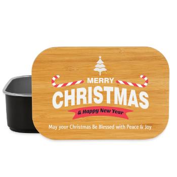 Merry Christmas - Lunch Box - black - Front