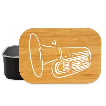 Tuba Sketch - Lunch Box - black - Front