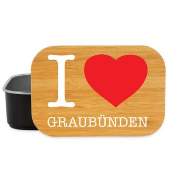 I LOVE GRAUBÜNDEN - Lunch Box - black - Front