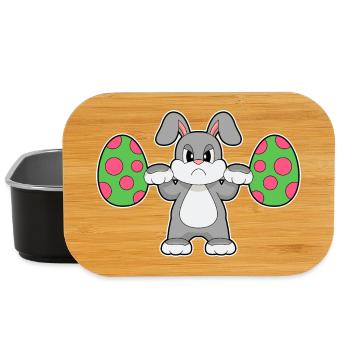 Culturisme de Pâques Bunny - Boîte à goûter - noir - Devant